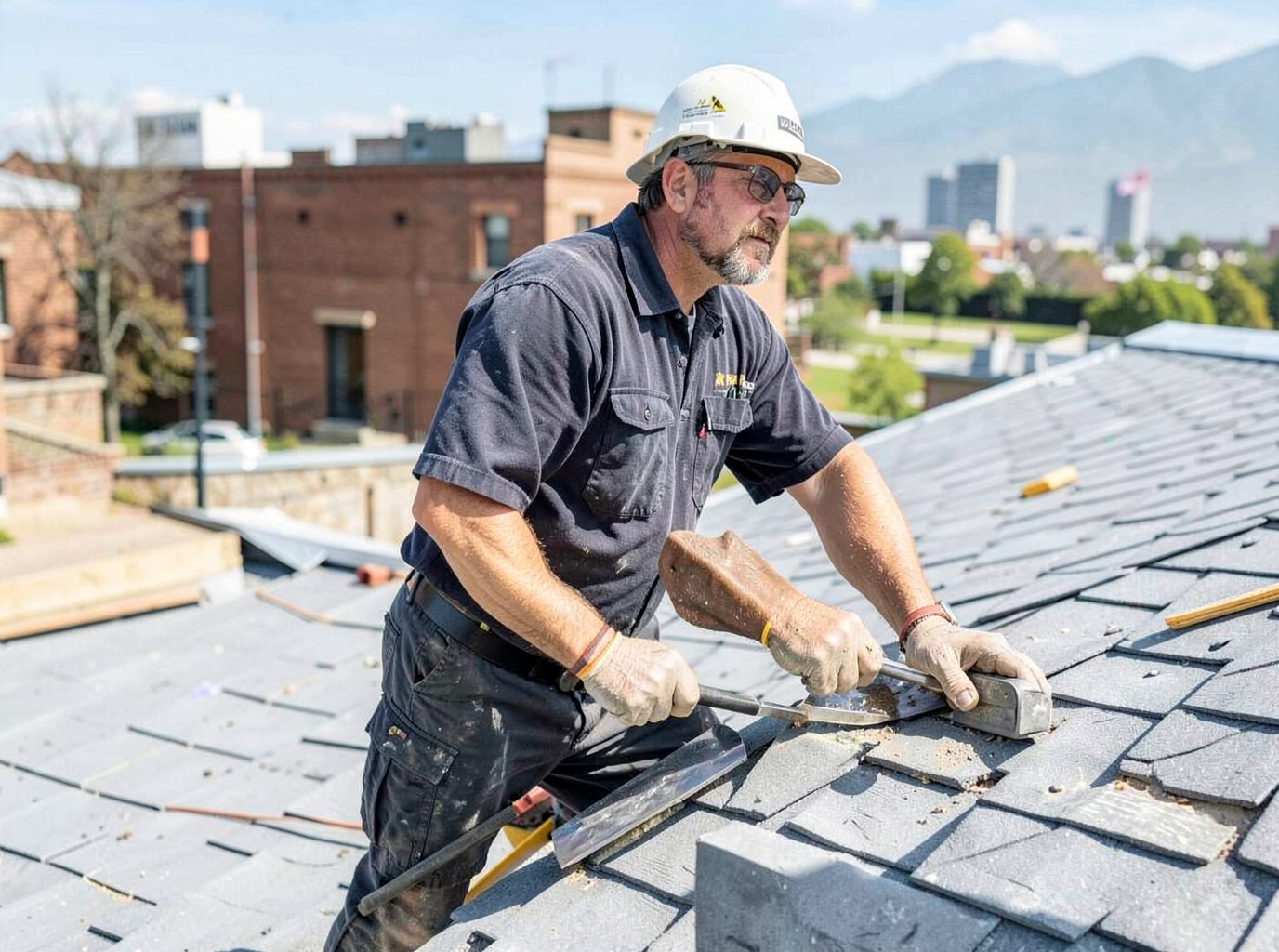 roofing contractor in Lewis & Clark Historic District, IA